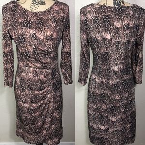 Dana Buchman Snake Print Dress M